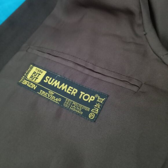 Vintage CARVEN Pilot Jacket Brown Gold Stripes SAUDIA Wool Blazer Chest 40" - Picture 7 of 8